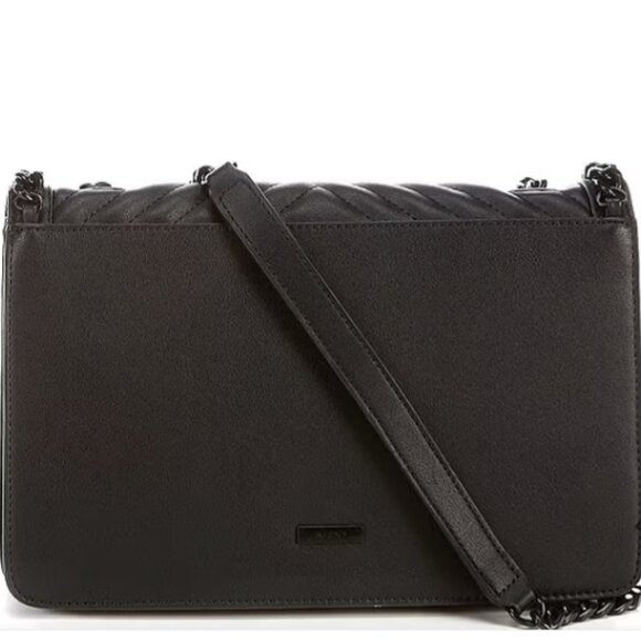 ALDO Greenwald Chain Border Quilted Cross Boody Bag in Black Colour - Picture 5 of 11